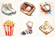 Baseball Elements Clipart, an Illustration by Libby Wishes (Thumbnail 6 of 6)