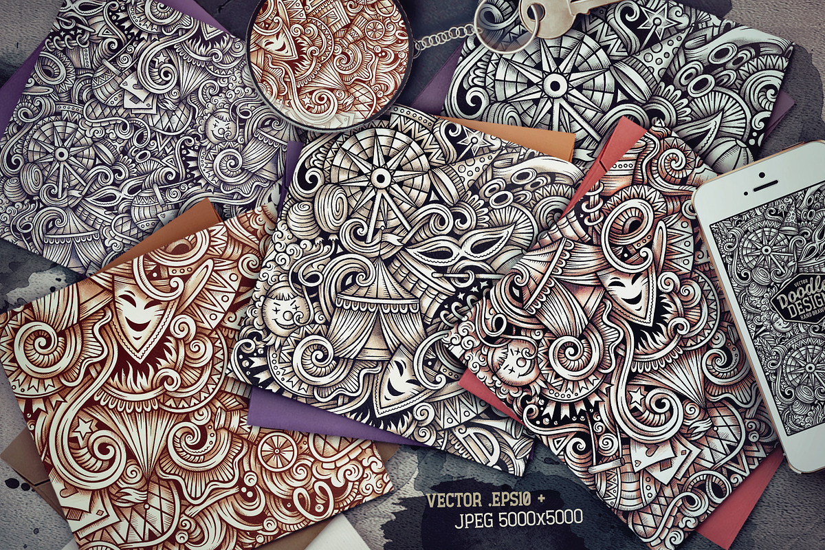 Amusement Park Graphics Patterns, a Pattern Graphic by BALABOLKA (Photo 5 of 6)