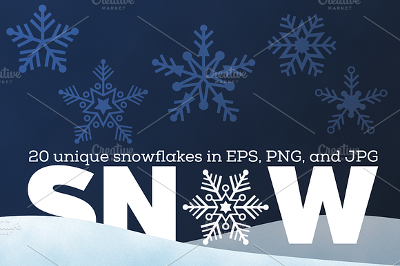 Snowflake Vectors preview 3