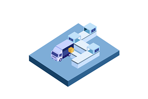 Ware house isometric animation, a Templates & Theme by lottie pro