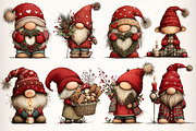 Whimsical Christmas Gnome Clipart, an Illustration by Dream Creation (Thumbnail 5 of 8)