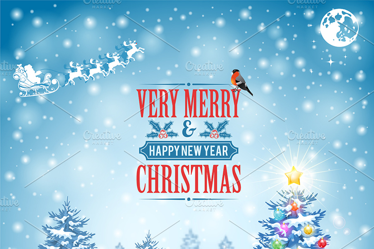 Christmas and New Year Themes, a Decorative Illustration by TAlex (Photo 3 of 6)