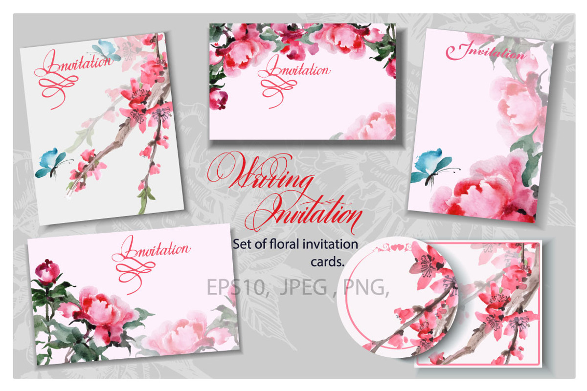 Wedding  invitation cards, an Invitation Template by Gulnara Khadeeva (Photo 1 of 4)