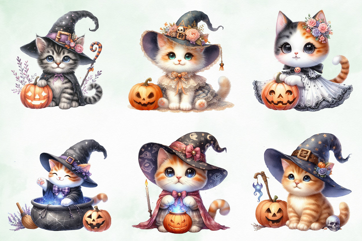 Halloween Baby Magic Cats, an Illustration by Creative Art (Photo 2 of 4)