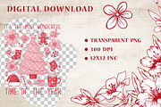 Boho Floral Christmas Tree Png, an Illustration by OK Design (Thumbnail 4 of 4)