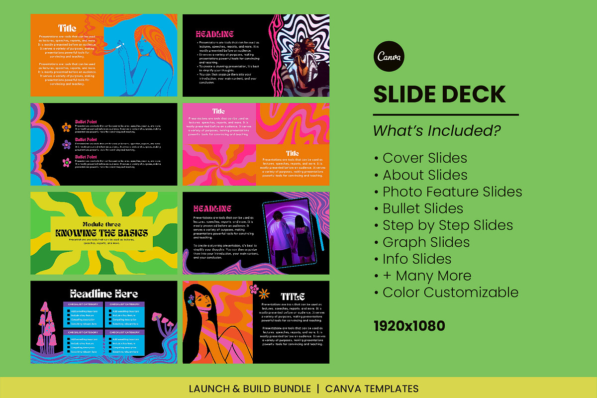 Psychedelic Canva Brand Collection, a Social Media Template by WorkShy Studio (Photo 10 of 23)