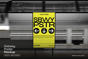Subway Poster Mockup, an Advertising Mockup by Permadi Creative