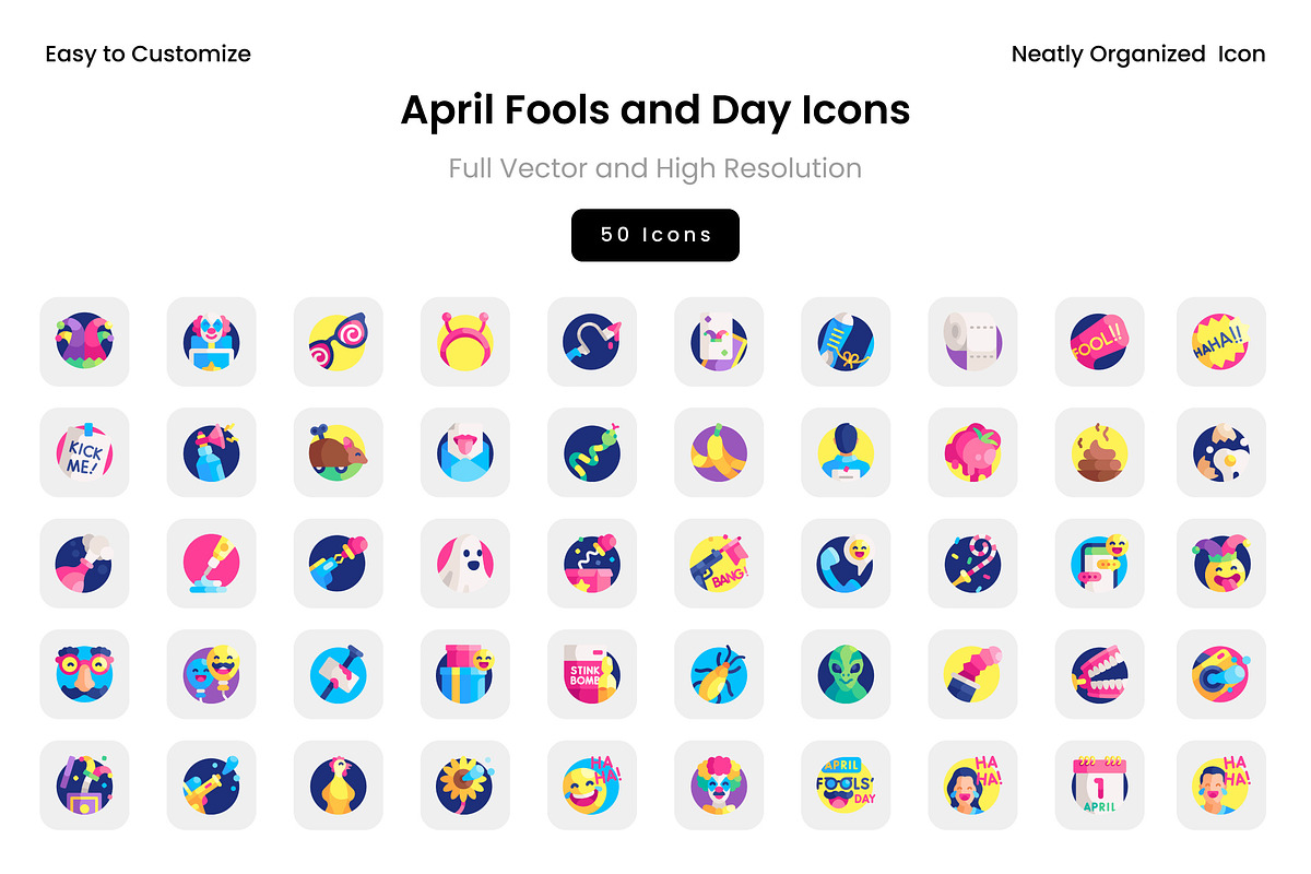 April Fools and Day Icons, a Solid Icon by Wencory (Photo 1 of 2)