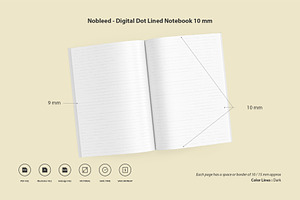 Dot Lined Notebook 10mm - 5.06x7.81