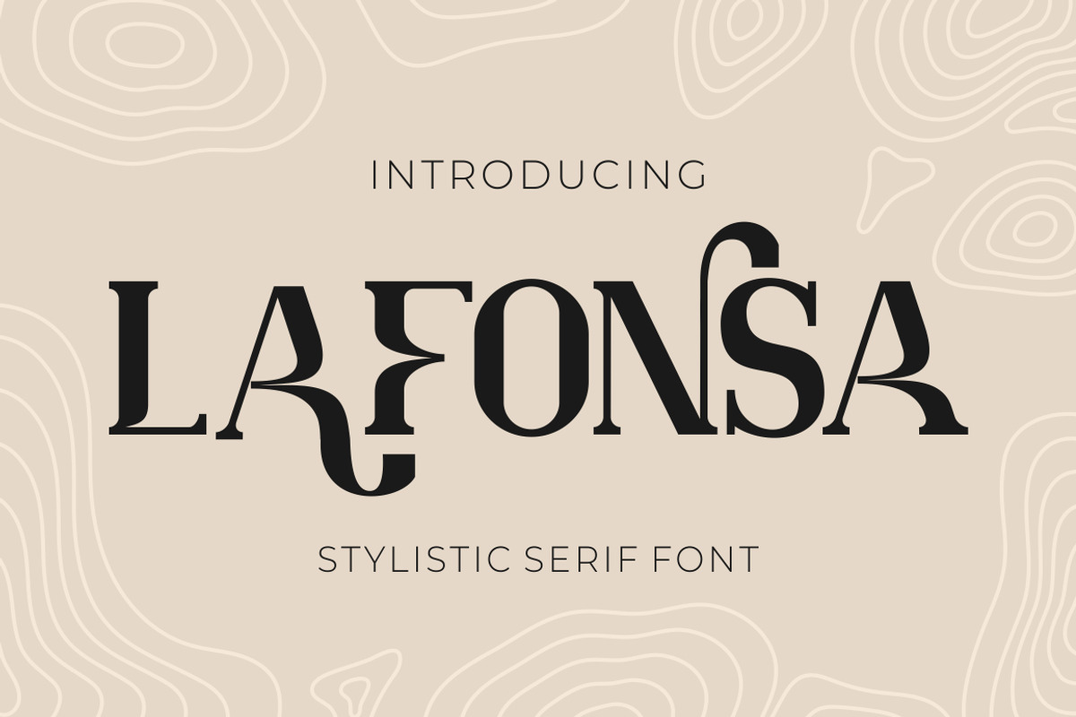 Lafonsa - Stylistic Serif Font, a Sans Serif Font by PutraCetol Studio (Photo 1 of 13)