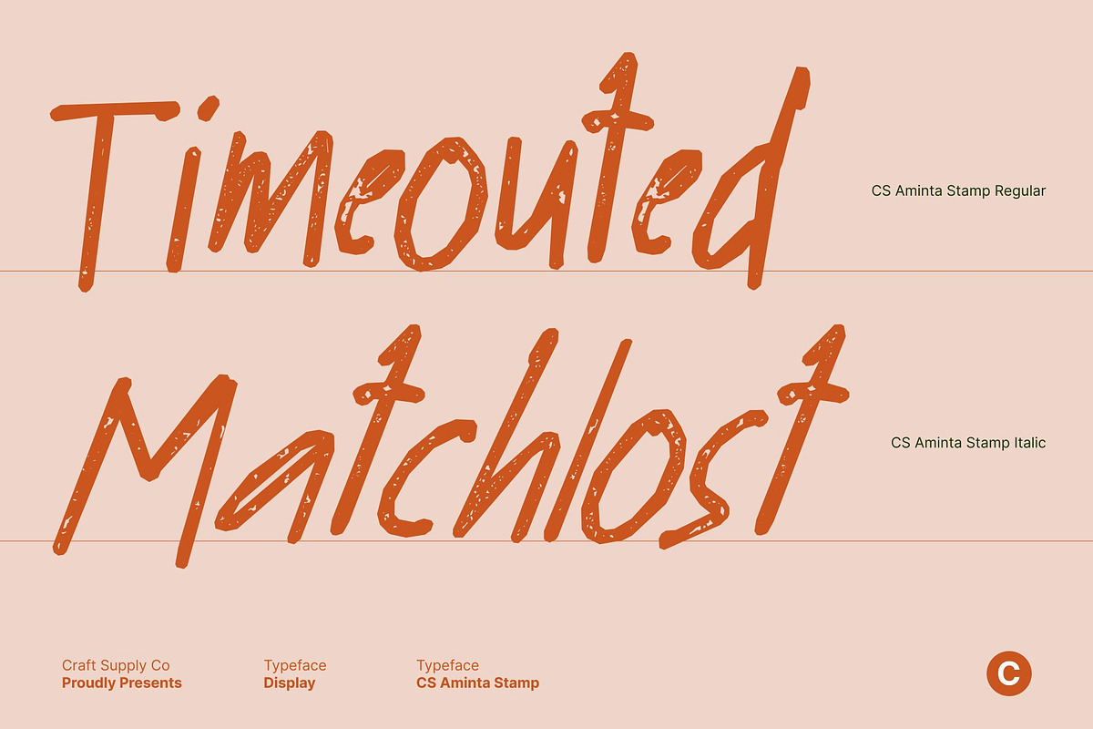 CS Aminta Stamp, a Handwritten Font by Craft Supply Co. (Photo 4 of 8)
