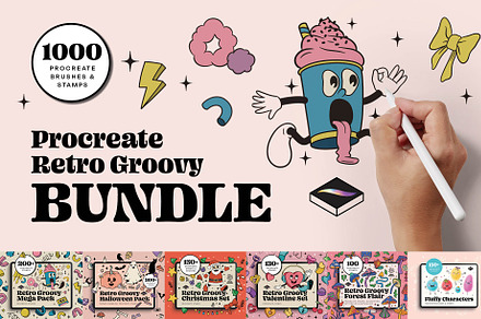 Procreate Retro Groovy Bundle