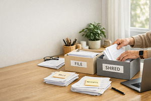 Papers and documents sorted for spri, a Photo by Dvoevnore photos