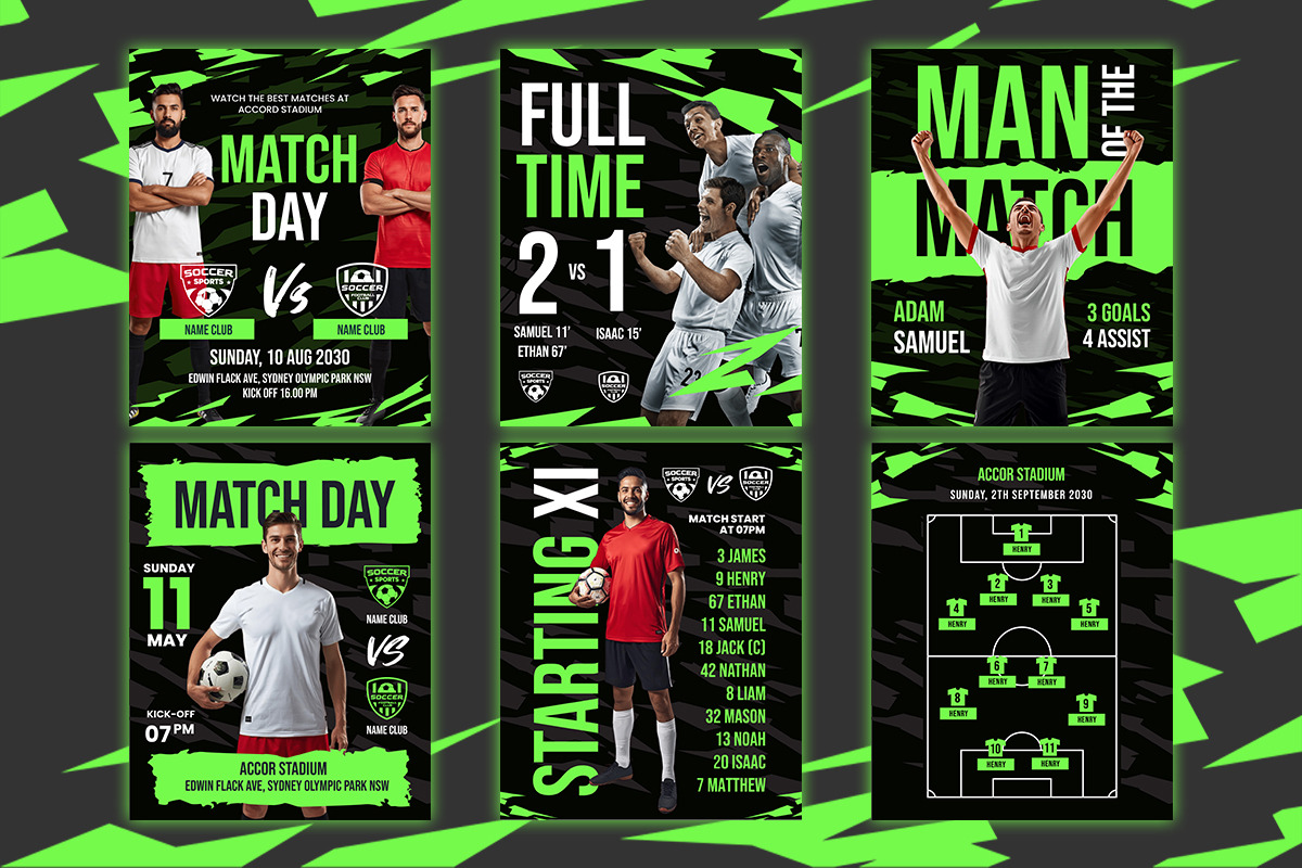 Soccer Football Social Media Post, a Social Media Template by Jiwstudio (Photo 4 of 4)