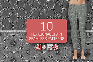 Hexagonal Opart Patterns