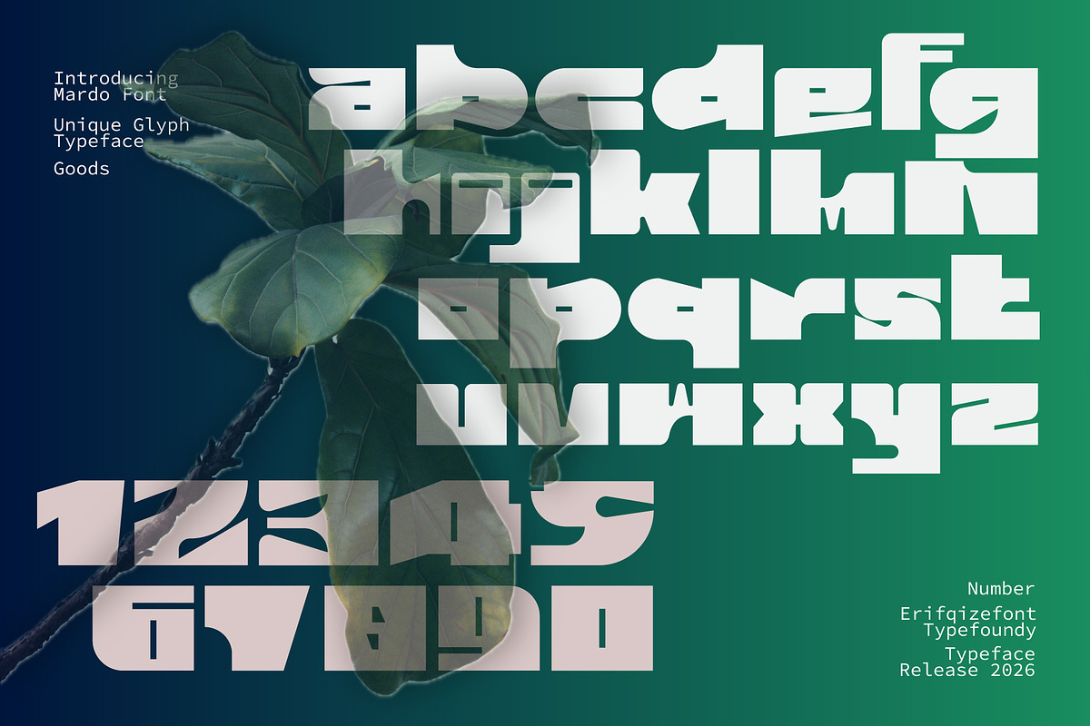 MARDO – Bold Geometric Display, a Sans Serif Font by Erifqizefont (Photo 6 of 10)