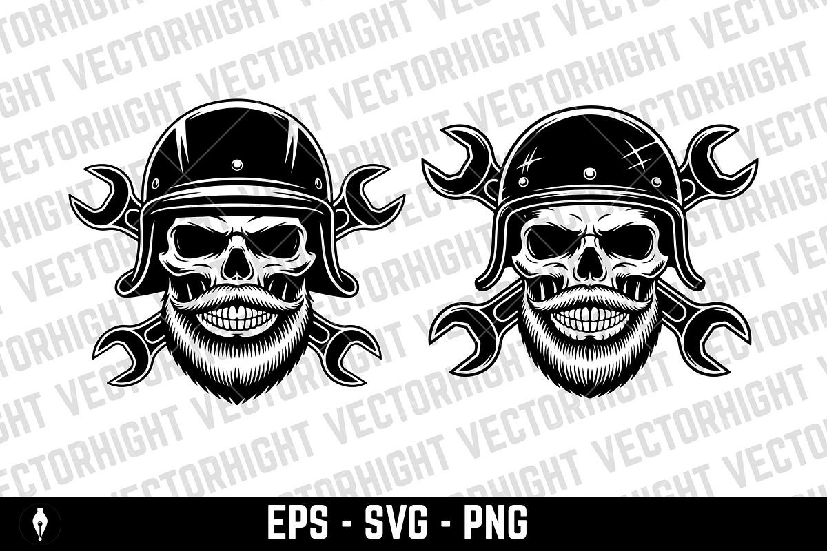 illustration of a bearded skull, a Person Illustration by Vectorhight (Photo 3 of 3)