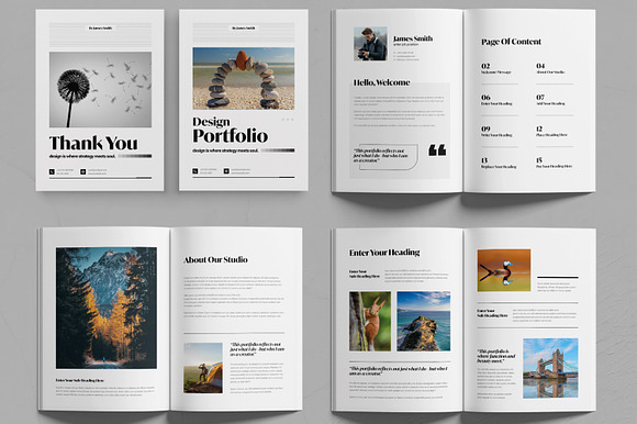 Design Portfolio Magazine Template preview 7