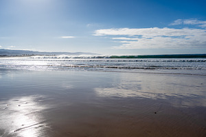 Sandy beach along the Great Ocean Road, Australia under cloudy s, a Nature Photo by GoodGoods
