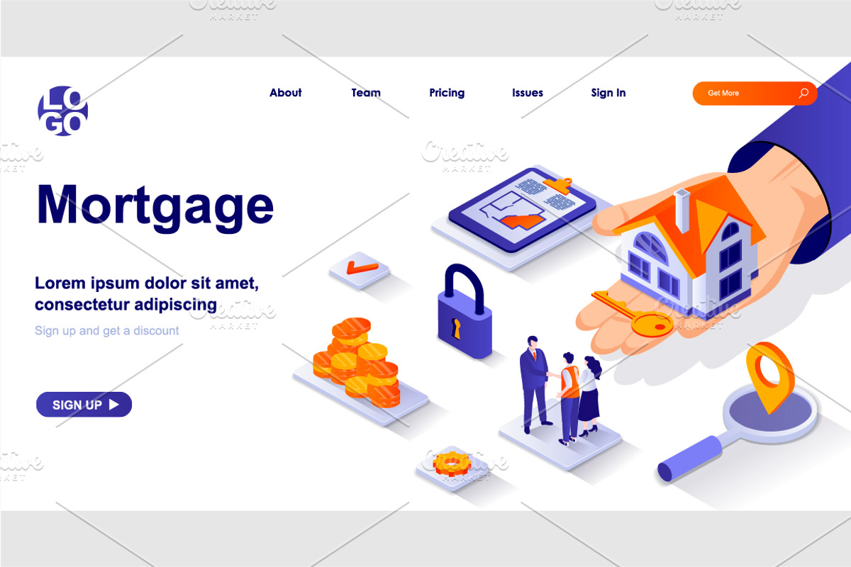 Isometric Landing Page Template, a Templates & Theme by alexdndz (Photo 18 of 31)