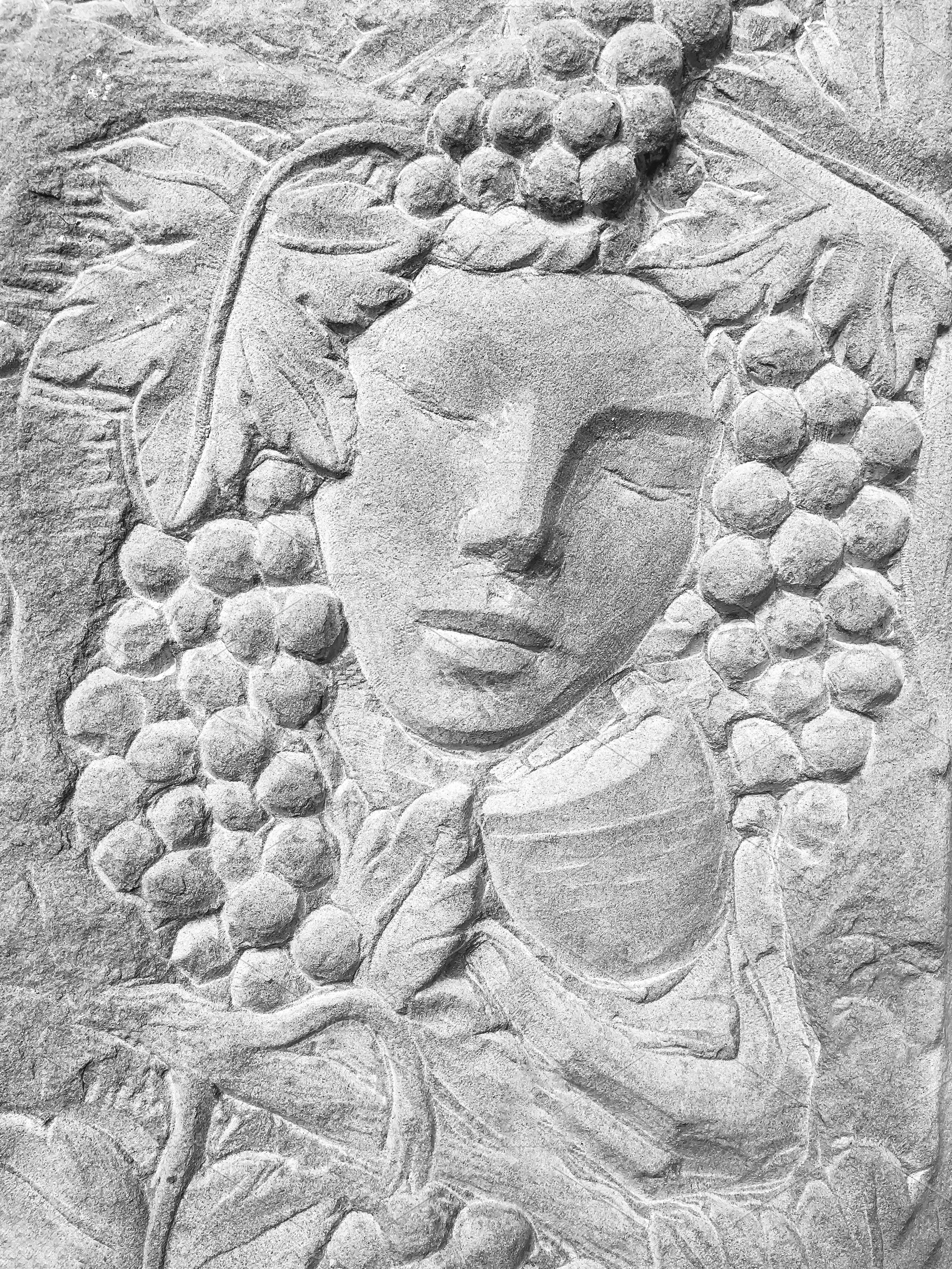 God Bacchus bas relief, a Wallpaper Photo by KYNA STUDIO