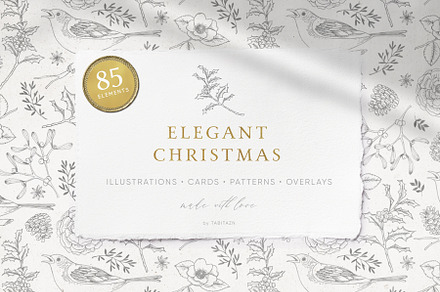 Elegant Christmas collection, an Animal Illustration by Tabita's shop