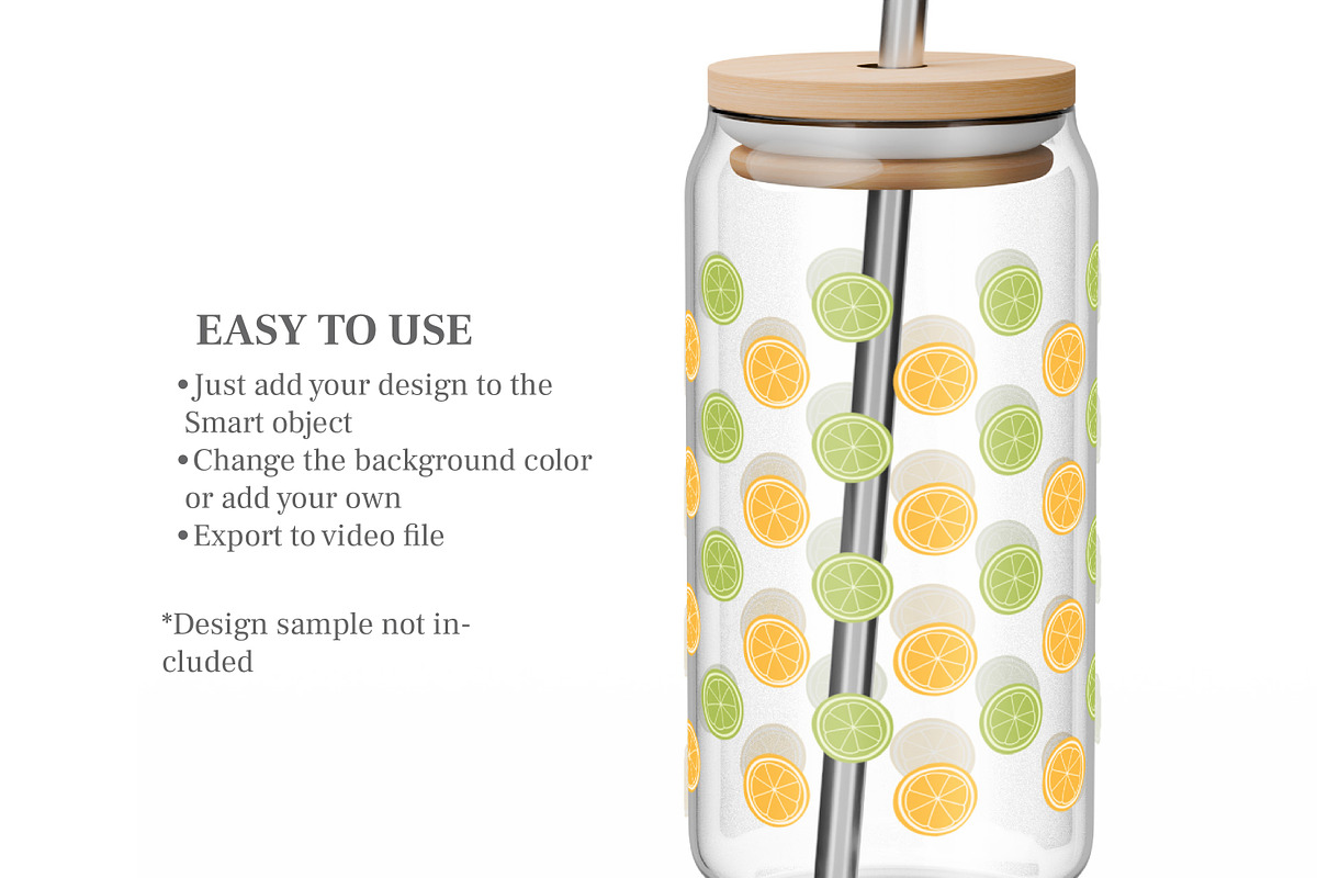 18.5oz Glass Can Mockup, a Cups & Container Mockup by MockupsBox (Photo 3 of 6)