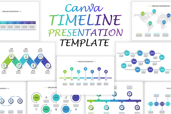 Timeline Presentation Canva Template preview 6
