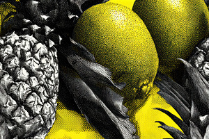 Dynamic Pop Art Fruit Pattern, a Pattern Graphic by Virgo Studio