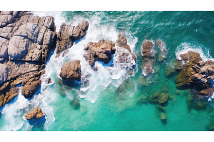 blue vacation rock sunny landscape, a Nature Photo by pikepicture