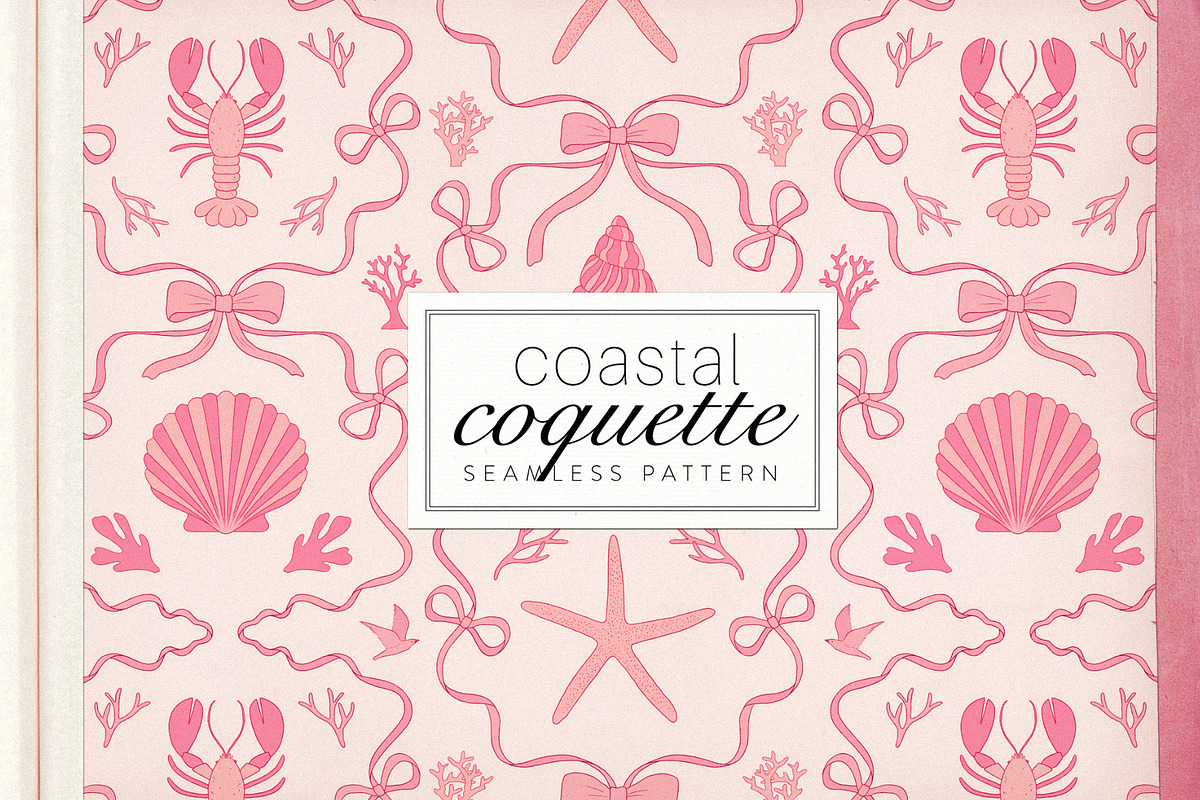 Coastal Coquette Seamless Pattern, a Pattern Graphic by Dina Mae (Photo 12 of 14)