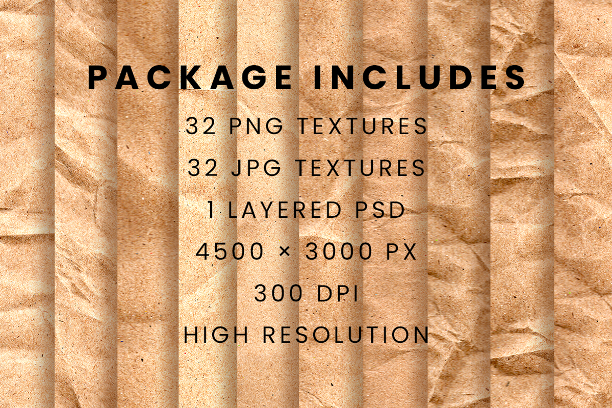 Natural Crumpled Kraft Paper Texture, a Texture Graphic by Ary_ngeblur (Photo 7 of 7)