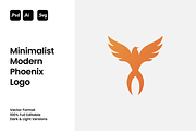 Minimalist Modern Phoenix Logo, a Branding & Logo Template by Luxury Logos (Thumbnail 1 of 4)
