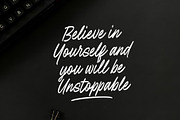 Authentic Black brush script, a Script Font by Damarletter (Thumbnail 9 of 10)