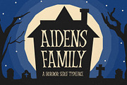 Aidens Family Font - Horror Font, a Serif Font by ariodsgn (Thumbnail 1 of 9)