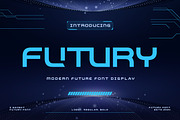 Futury - Modern Futuristic Display F, a Sans Serif Font by Afkari Studio (Thumbnail 1 of 12)