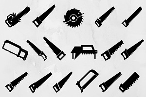 Saw Silhouette SVG, a Work Illustration by newminddesign