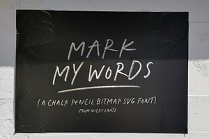 Mark My Words Bitmap SVG Font