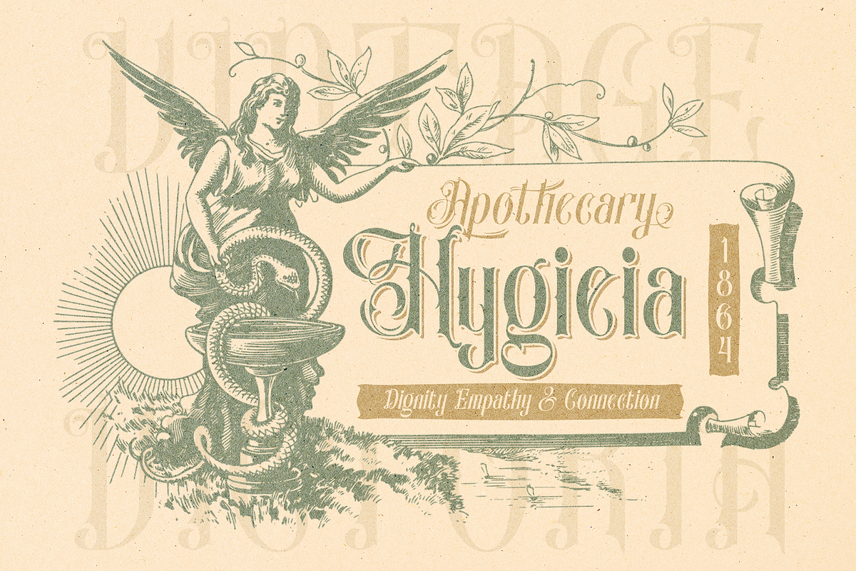 Evahgelina Vintage Font, a Blackletter Font by madeDeduk (Photo 8 of 10)