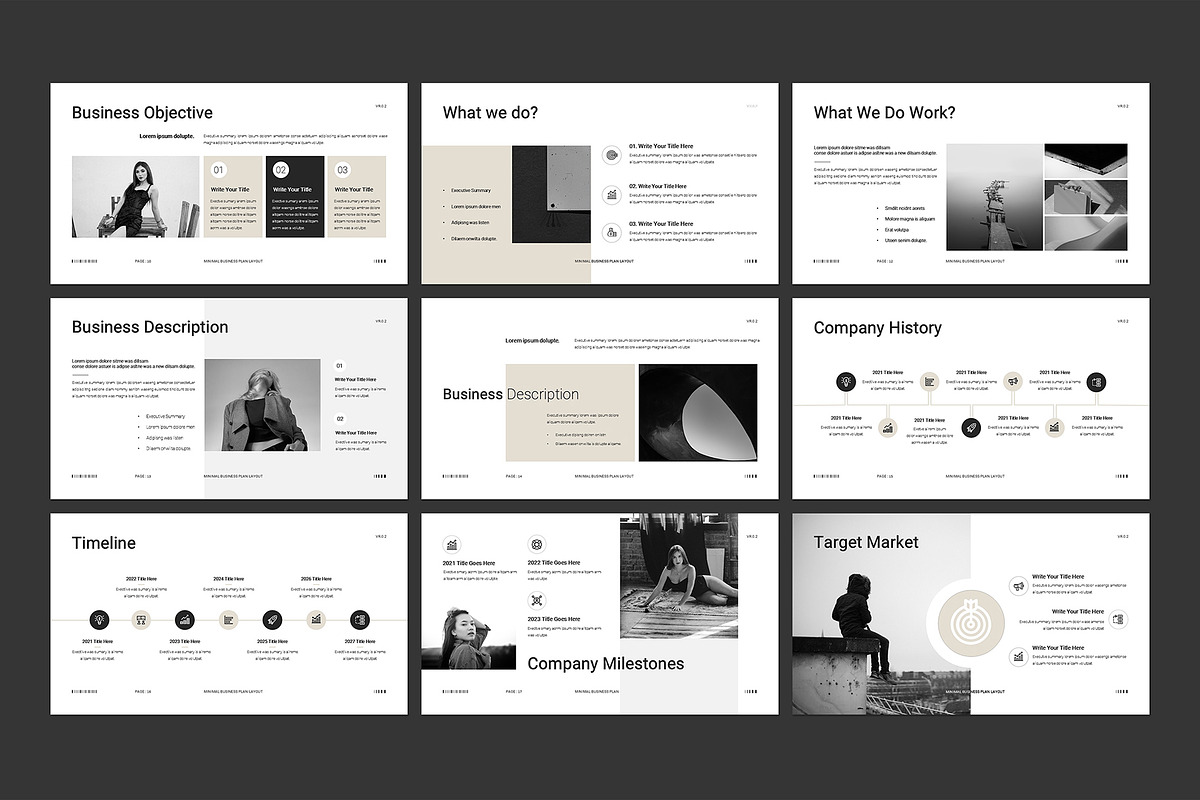 Minimal Business Plan Template preview 3