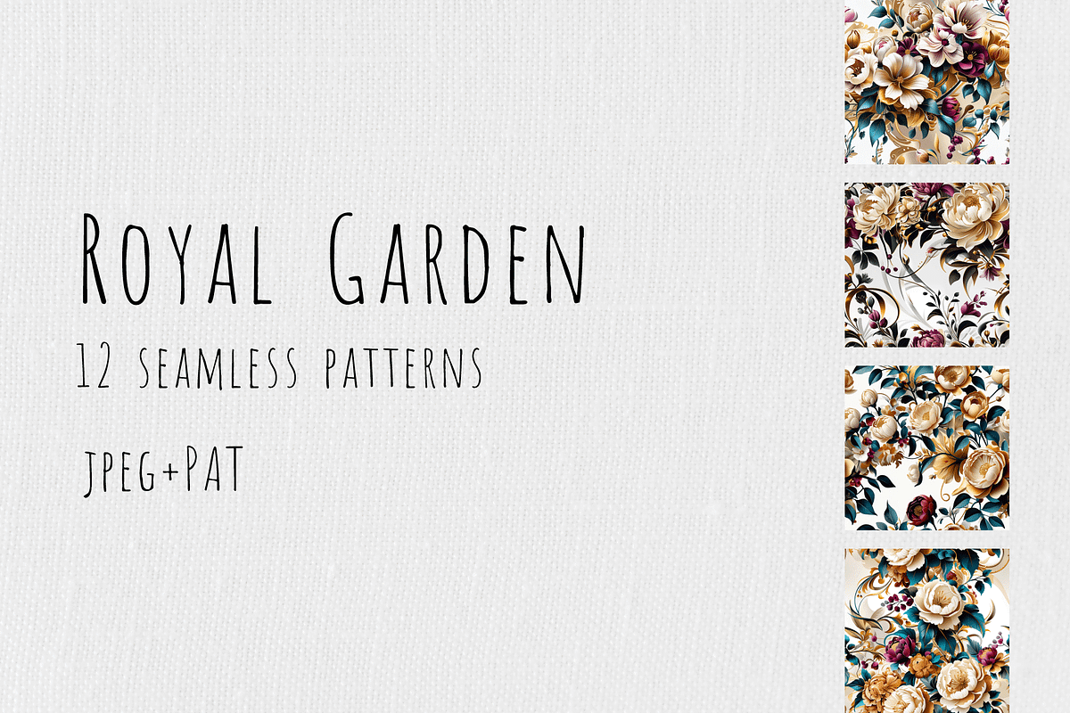 Royal Garden - Floral Patterns, a Pattern Graphic by Art Sproot (Photo 1 of 9)