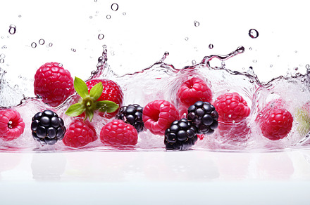 Colorful Berry Splash, a Food & Drink Photo by Iconogenic
