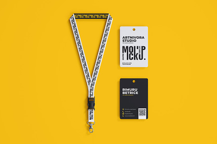 ID Card & Lanyard Mockup Sets, an Advertising Mockup by Artnivora.Std
