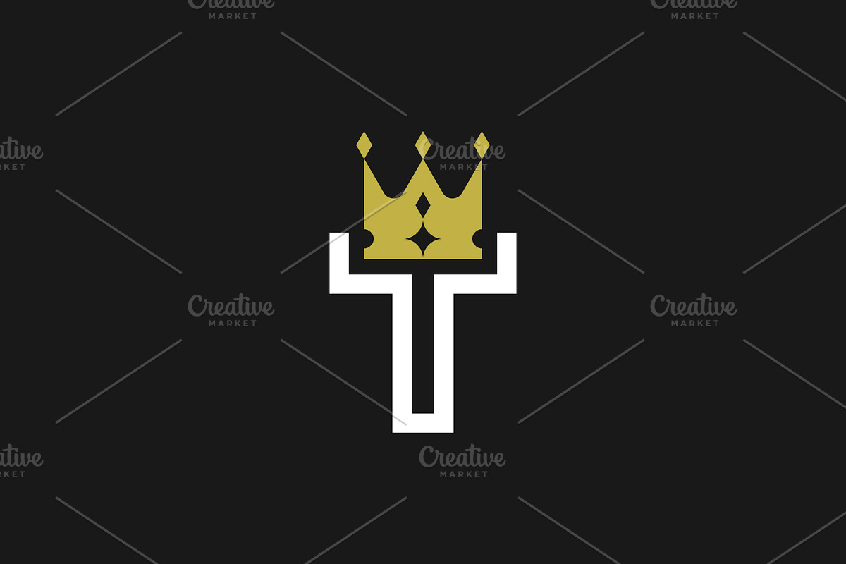 Premium initial letter T crown logo, a Branding & Logo Template by Rasagama Studio
