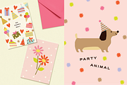 Happy Birthday Party Graphics, a Decorative Illustration by Gross Illustrations (Thumbnail 2 of 9)