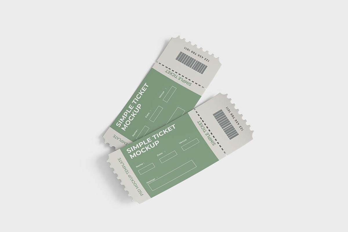 Event Tickets Mockup, an Advertising Mockup by tiyasprabawa (Photo 3 of 5)