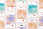 Fluffy Sky Watercolor Backgrounds, a Texture Graphic by Tiger and Flower (Thumbnail 6 of 10)