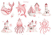 Mermaid- baby collection, an Animal Illustration by Linerisyart (Thumbnail 4 of 12)