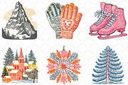 Watercolor Winter Clipart Collection, an Illustration by Black Bird Studio (Thumbnail 6 of 6)