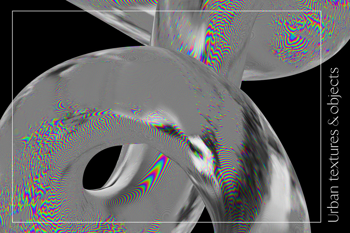 Y2K GLITCH Chrome Textures & Shapes, a Texture Graphic by Oksana Trygub (Photo 14 of 21)